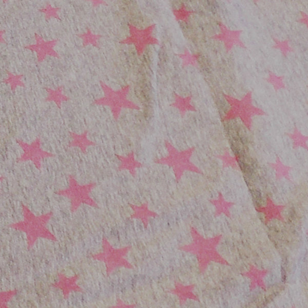 Sweatshirt-Stoff bedruckt Sterne hellgrau