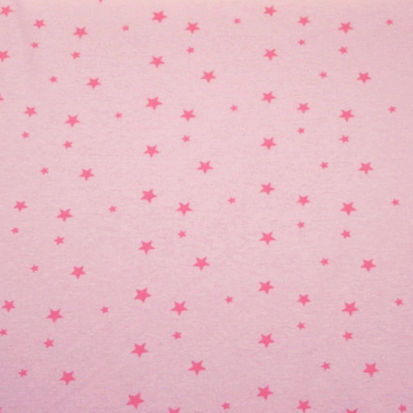 Baumwolljersey, rosa, Sterne pink