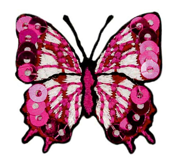 Applikation "Schmetterling, pail. pink"