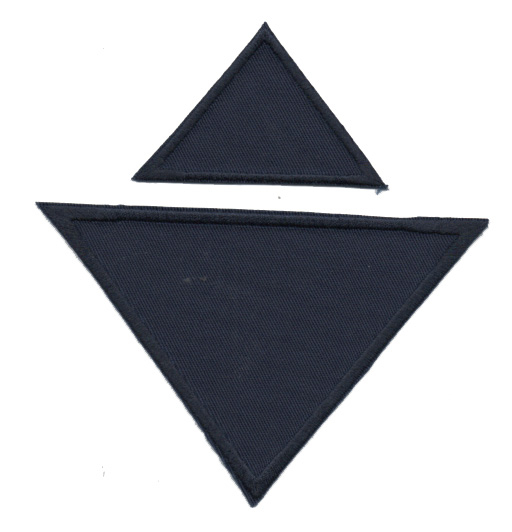 Köper Aufbügel-Flicken, 2 Dreiecke dunkelblau