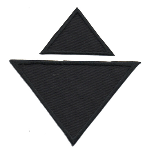 Köper Aufbügel-Flicken, 2 Dreiecke schwarz