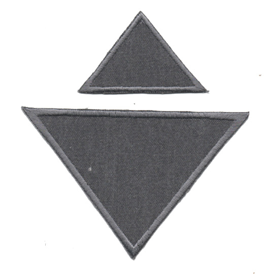 Jeans-Flicken, 2 Dreiecke, grau
