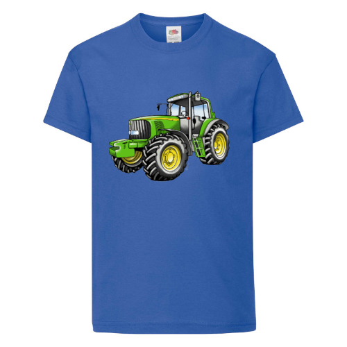 Kinder T-Shirt mit Druck Traktor grün - Gelb
