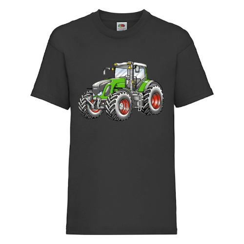 Kinder T-Shirt mit Druck Traktor grün - rot