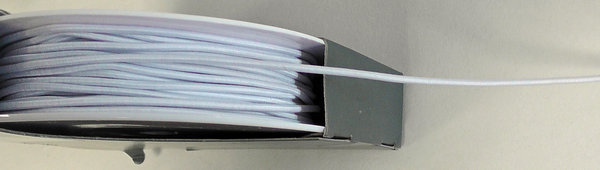 Prym 971200 Elastic-Kordel, 2,5mm, weiß
