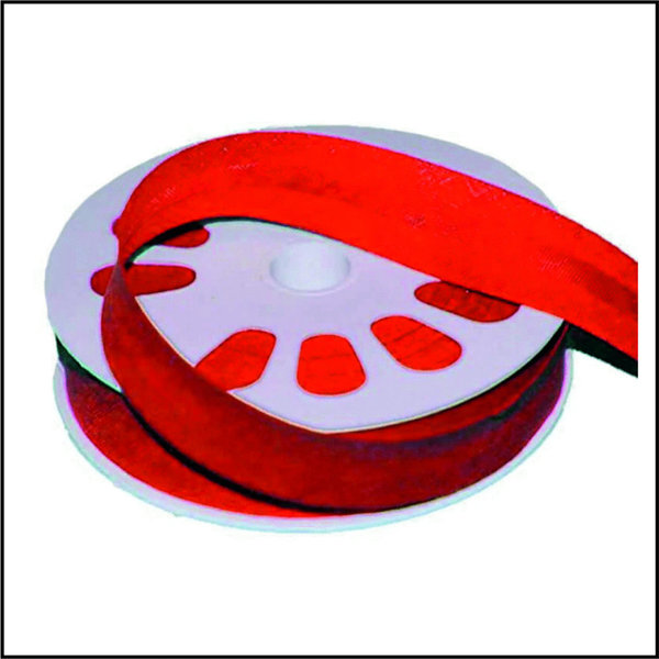 Schrägband Baumwolle Meterware 20 mm Farbe rot