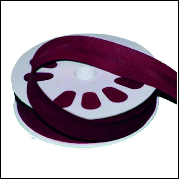 Schrägband Baumwolle Meterware 20 mm Farbe bourdeux