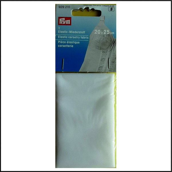 Prym 929210 Elastic-Miederstoff 20 x 25 cm weiß