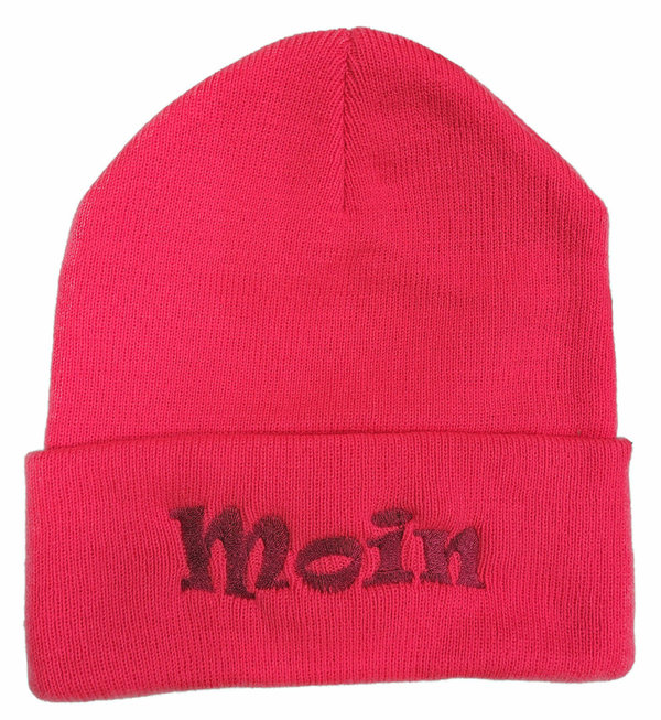 Knitted Cap  "Moin" Hochwertig bestickt